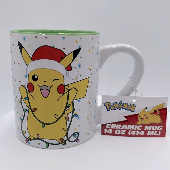 Pokémon Pikachu Christmas Holiday 14 oz‎ Ceramic Nintendo Mug - Picture 1 of 10